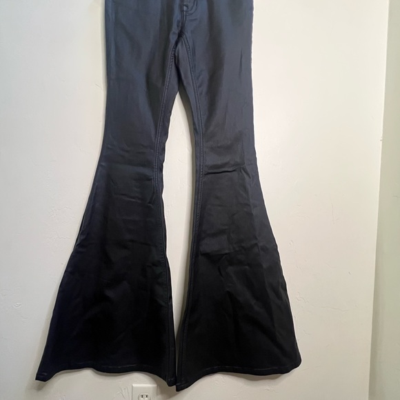 Rock&Roll Denim size 25x36 flare black jeans cowgirl pants - Picture 5 of 10